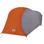 Tente de camping à dôme 4 personnes orange imperméable