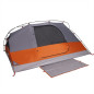 Tente de camping à dôme 4 personnes orange imperméable