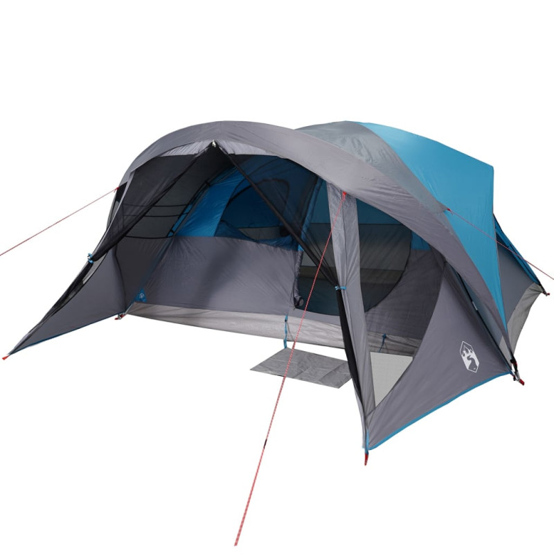 Tente de cabine familiale 6 personnes bleu imperméable