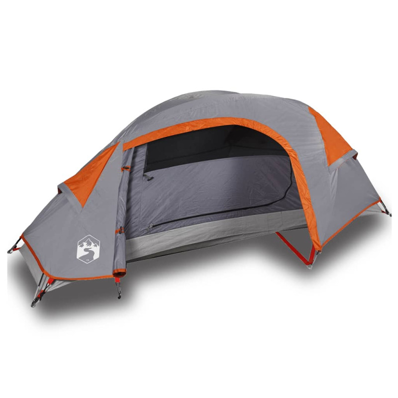 Tente de camping à dôme 1 personne orange imperméable