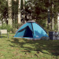 Tente de camping à dôme 2 personnes bleu imperméable