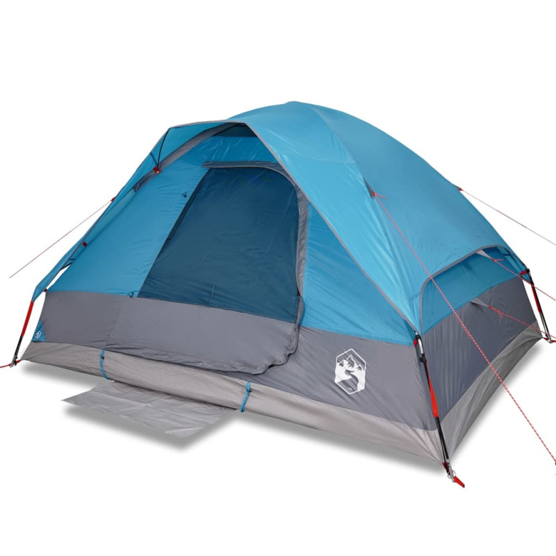 Tente de camping à dôme 2 personnes bleu imperméable