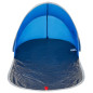 Tente de plage bleu azuré escamotable imperméable