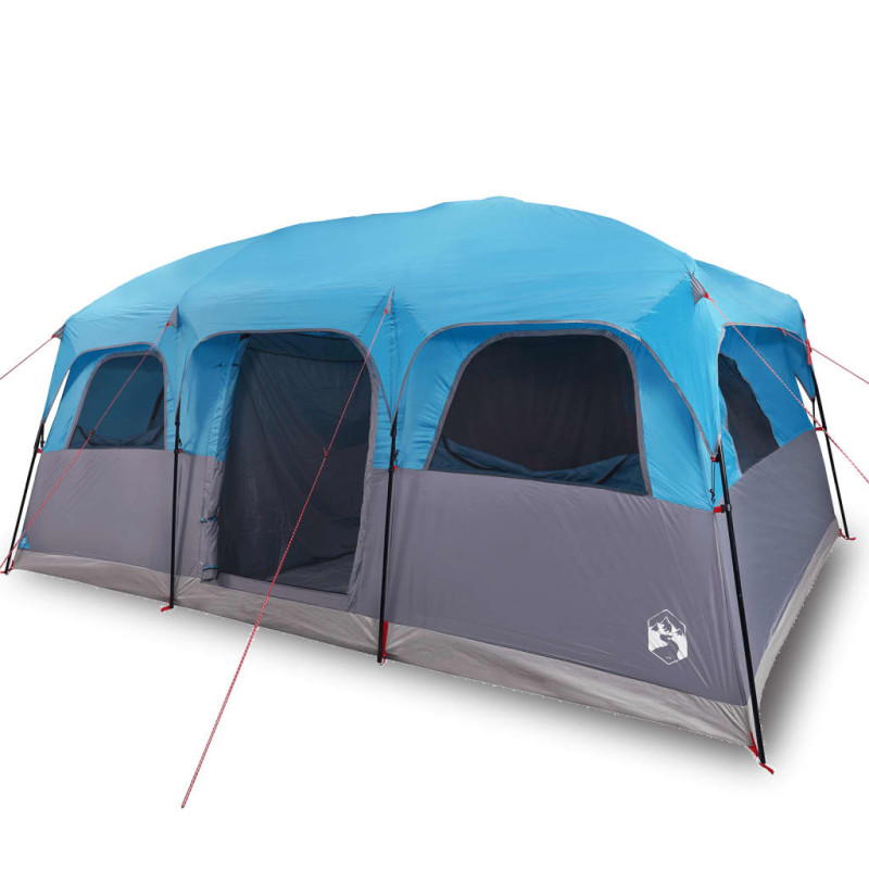 Tente de cabine familiale 9 personnes bleu imperméable