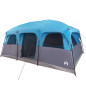 Tente de cabine familiale 9 personnes bleu imperméable