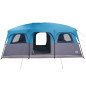 Tente de cabine familiale 9 personnes bleu imperméable