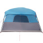 Tente de cabine familiale 9 personnes bleu imperméable