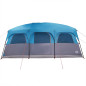 Tente de cabine familiale 9 personnes bleu imperméable