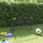 But de football pour enfants pliable noir 90x64x64 cm