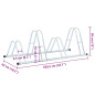 Support de vélo au sol autoportant pour 4 vélos acier galvanisé