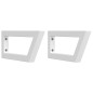 Supports d étagères pour lavabo 2 pcs blanc trapèze acier