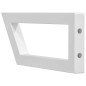 Supports d étagères pour lavabo 2 pcs blanc trapèze acier