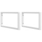 Supports d étagères pour lavabo 2 pcs blanc rectangulaire acier