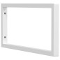 Supports d étagères pour lavabo 2 pcs blanc rectangulaire acier