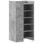 Armoire à chaussures gris béton 52x37,5x100cm bois d ingénierie