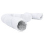 Conduit de ventilation aluminium et PVC 6 m Ø12,5 cm