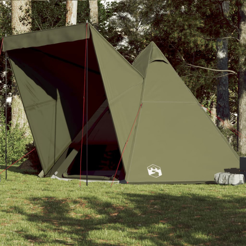 Tente familiale tipi 6 personnes vert olive imperméable