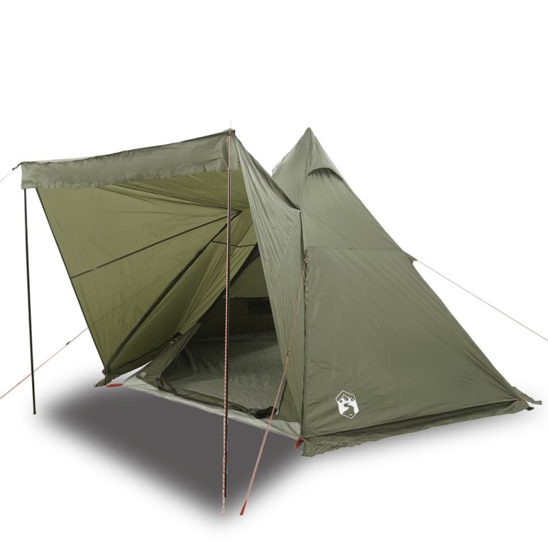 Tente familiale tipi 6 personnes vert olive imperméable