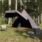 Tente de camping tipi 5 personnes gris imperméable