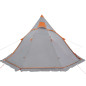 Tente de camping tipi 5 personnes gris imperméable