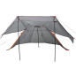 Tente de camping tipi 5 personnes gris imperméable