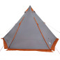 Tente familiale tipi 6 personnes gris imperméable