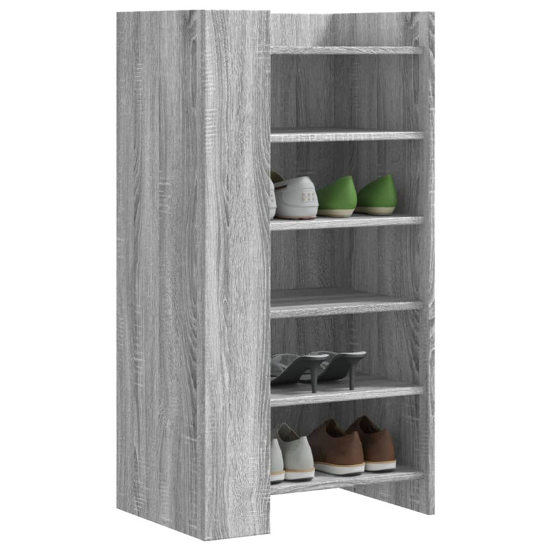 Armoire à chaussures sonoma gris 52x37,5x100 cm