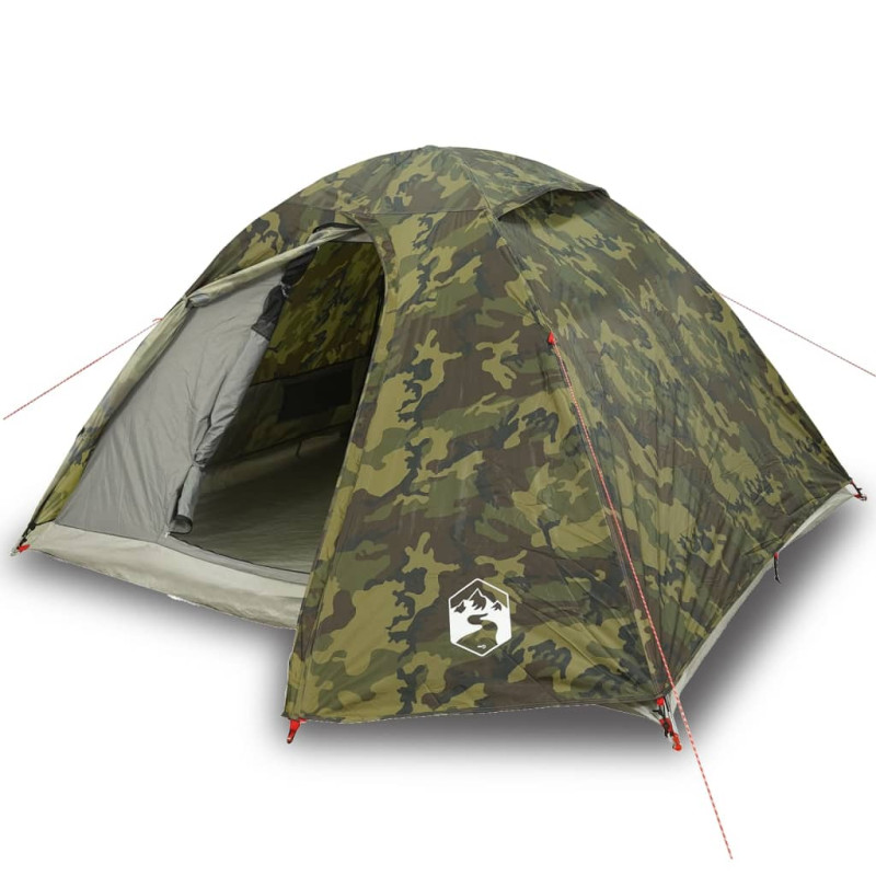 Tente de camping à dôme 3 personnes camouflage imperméable