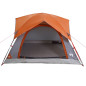 Tente de camping de cabine 4 personnes gris orange imperméable