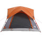 Tente de camping de cabine 4 personnes gris orange imperméable