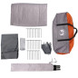 Tente de camping de cabine 4 personnes gris orange imperméable