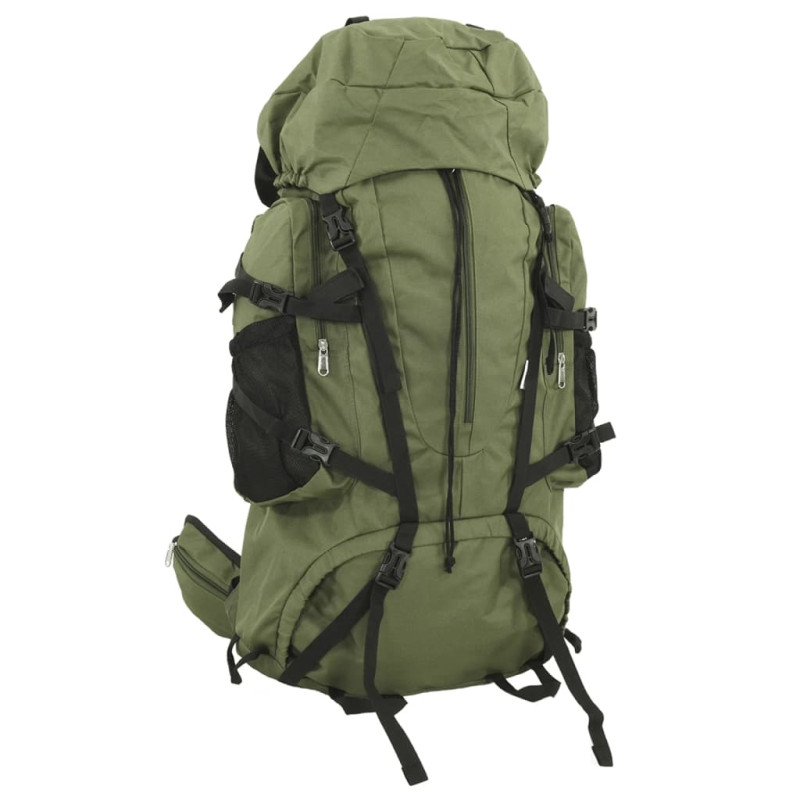 Sac à dos de randonnée vert armée 100 L tissu oxford