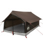 Tente de camping 2 personnes marron imperméable