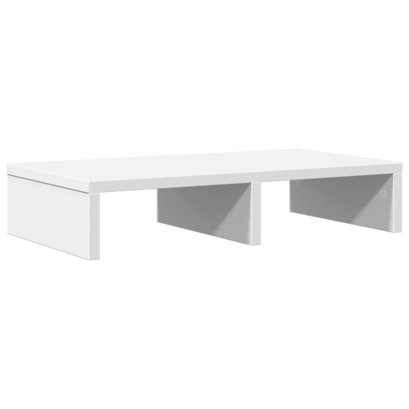 Support de moniteur blanc 50x27x10 cm bois d ingénierie