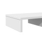 Support de moniteur blanc 50x27x10 cm bois d ingénierie