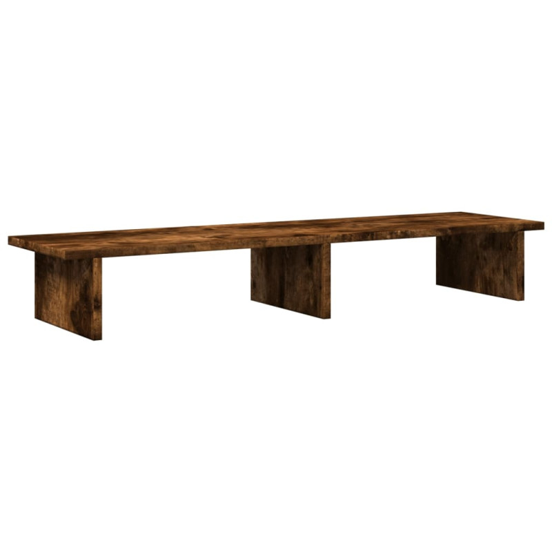 Support de moniteur chêne fumé 100x27x15 cm bois d ingénierie