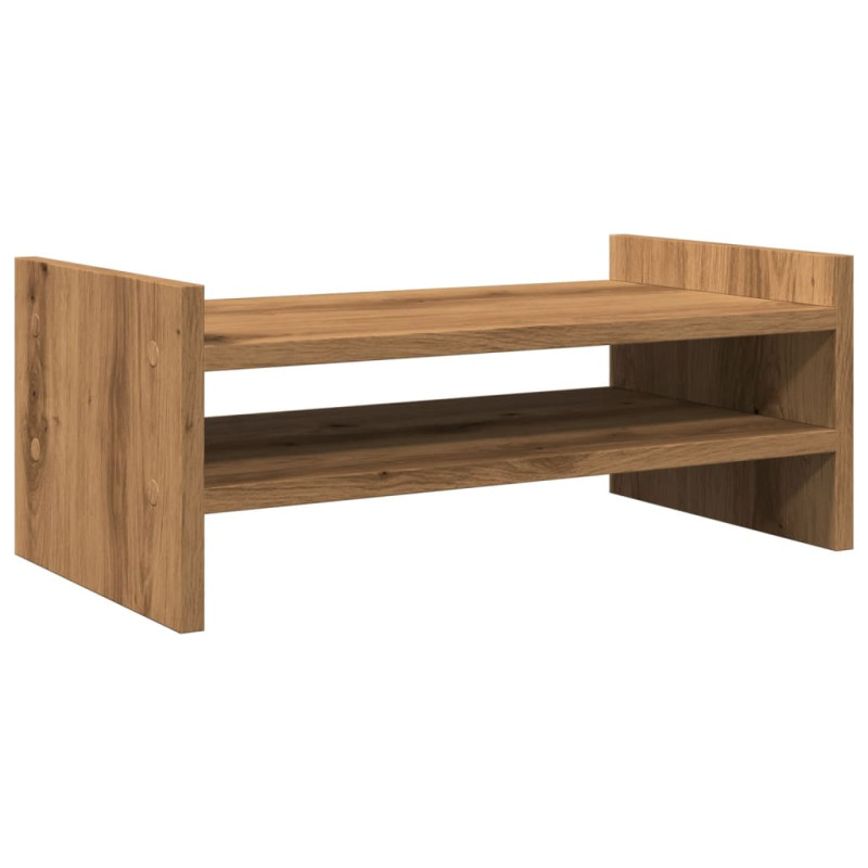 Support de moniteur chêne artisanal 50x27x20 cm bois ingénierie