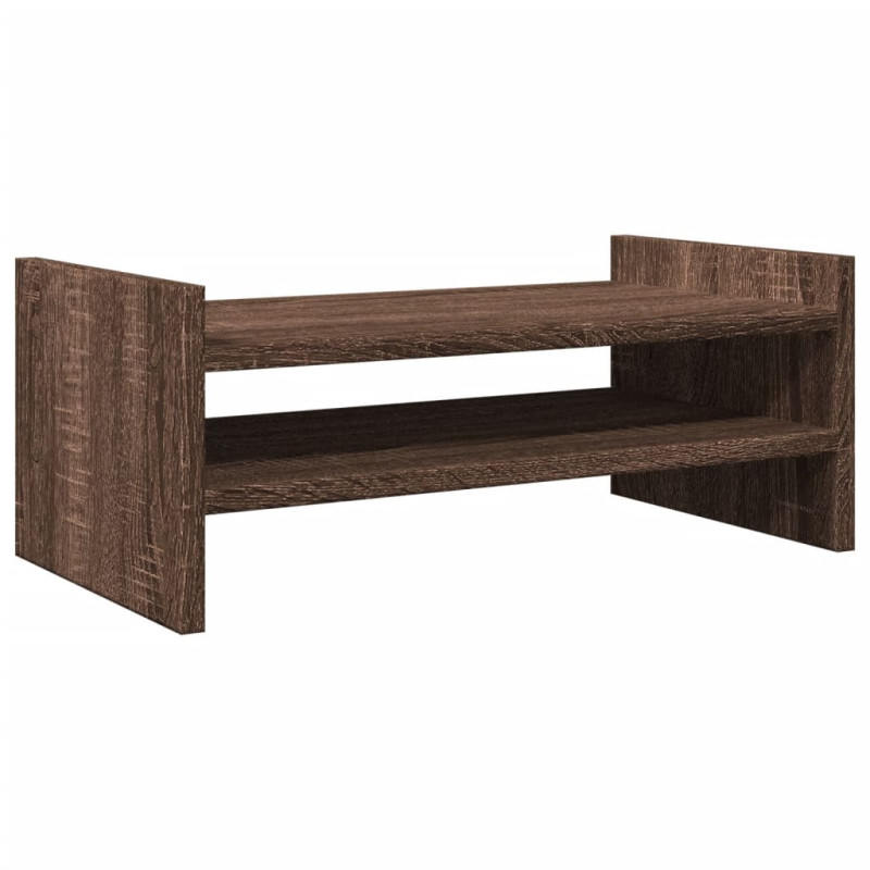 Support de moniteur chêne marron 50x27x20 cm bois d ingénierie