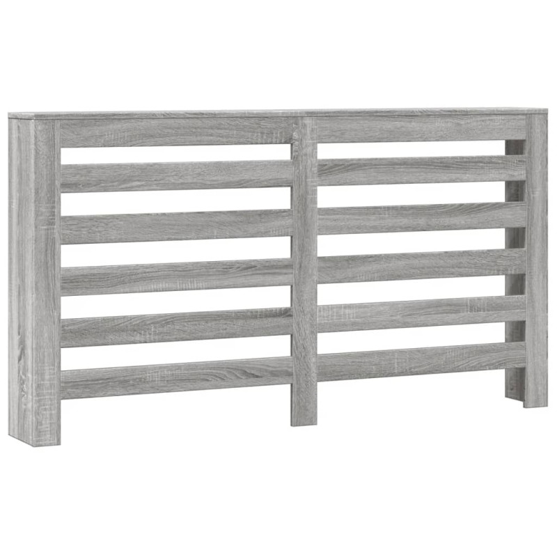 Cache radiateur sonoma gris 149x20x82 cm bois d ingénierie