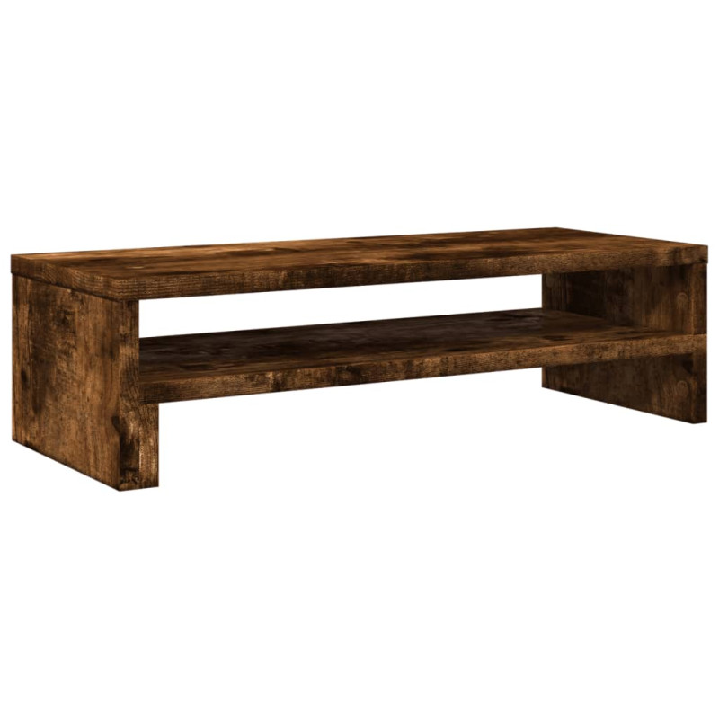 Support de moniteur chêne fumé 54x22x15 cm bois d ingénierie