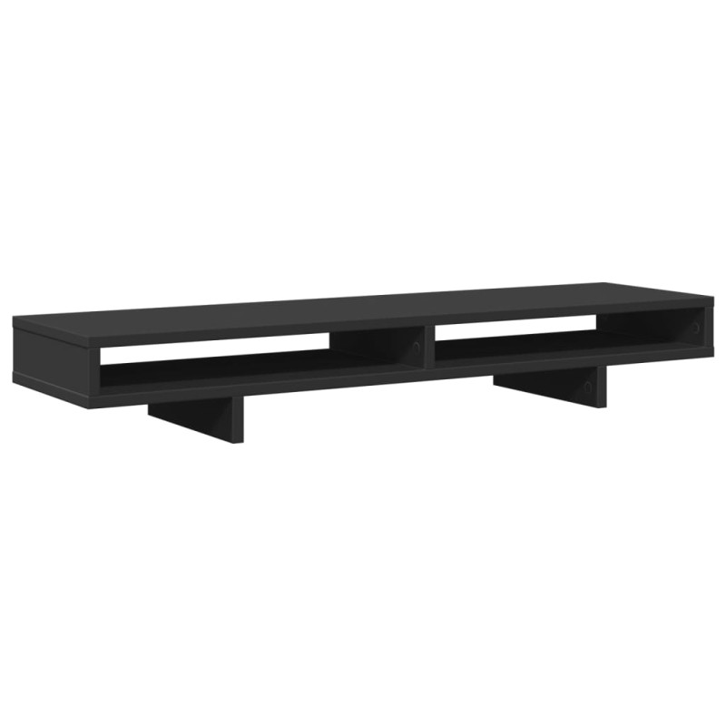 Support de moniteur noir 100x27x15 cm bois d ingénierie