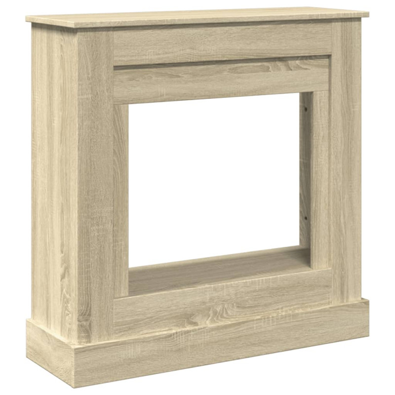 Cadre de cheminée chêne sonoma 90x30x90 cm bois d ingénierie