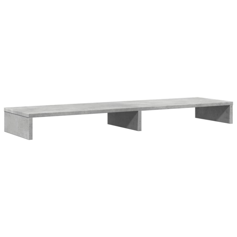 Support de moniteur gris béton 100x27x10 cm bois d ingénierie