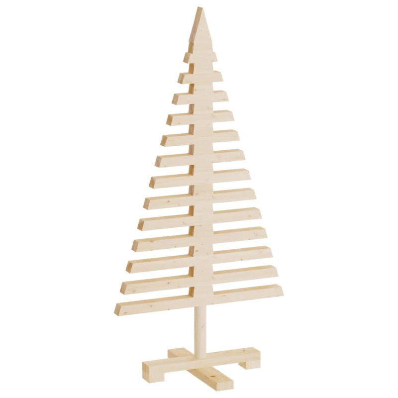 Arbre de Noël en bois pour décoration 90 cm bois massif de pin