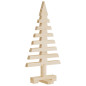 Arbres de Noël en bois pour décoration 3 pcs bois massif de pin