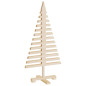 Arbres de Noël en bois pour décoration 3 pcs bois massif de pin