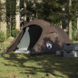 Tente de camping tunnel 3 personnes marron imperméable