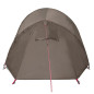 Tente de camping tunnel 3 personnes marron imperméable