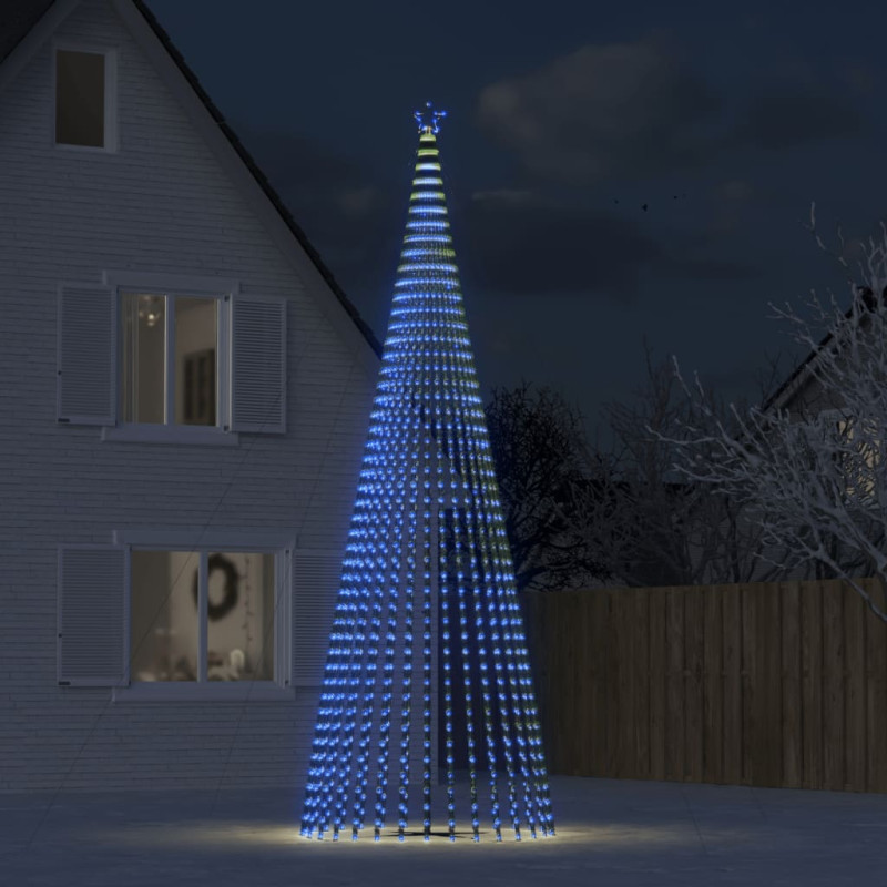 Arbre de Noël lumineux conique 1544 LED bleu 500 cm