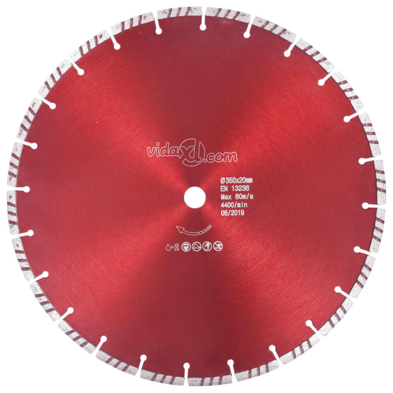 Disque de coupe diamanté avec turbo Acier 350 mm